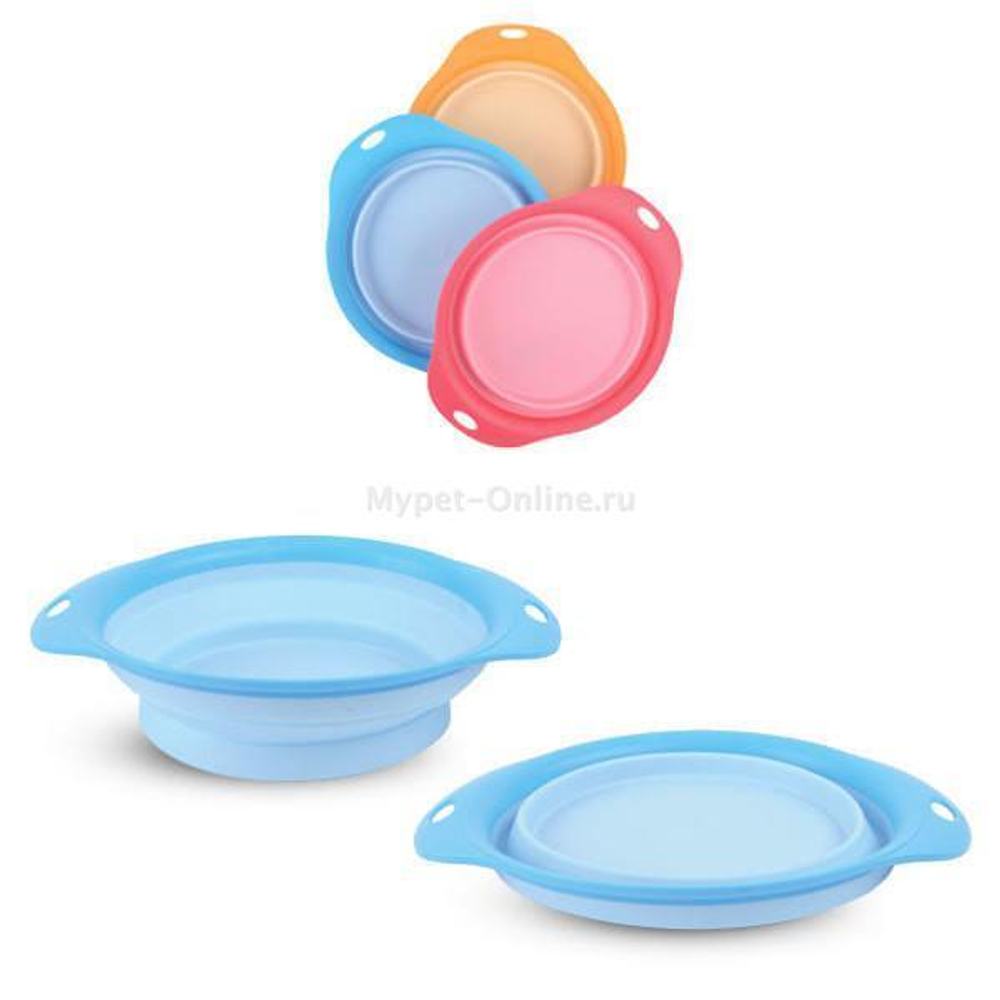 Миска силиконовая складная малая, 0,5л, 225*185*50мм, Triol