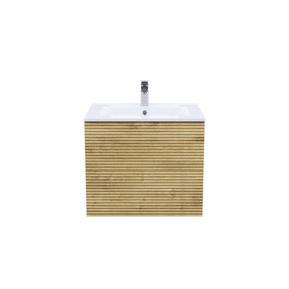 Тумба с умывальником IDDIS Bild, подвесная, 60 см, дуб светлый, BIL60V0i95K