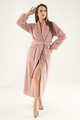 Халат женский махровый  6895 пудра NUSA