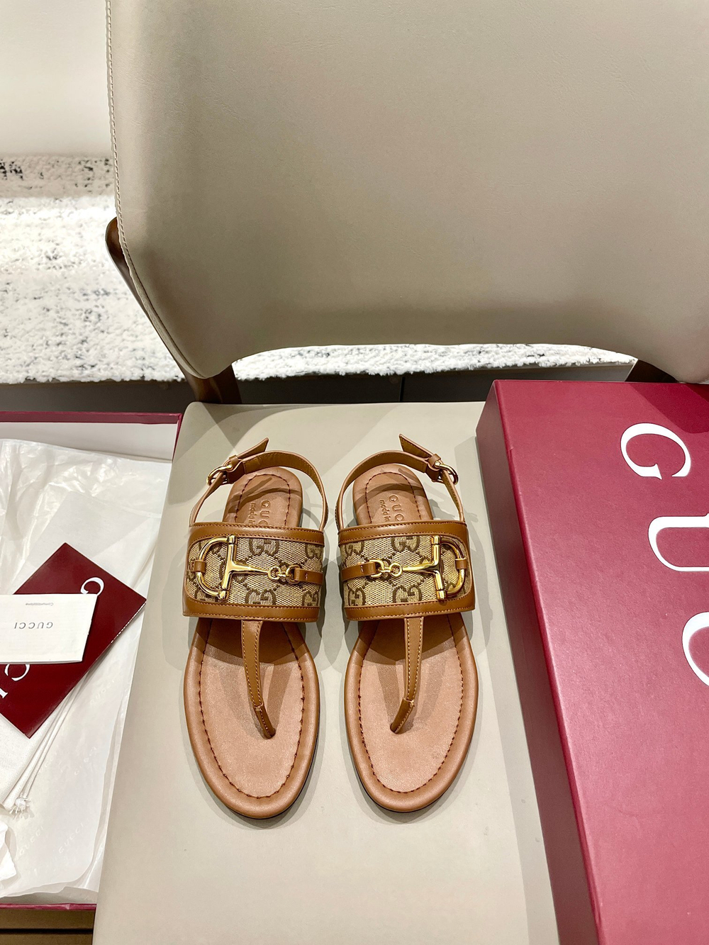Gucci Horsebit Thong Sandal