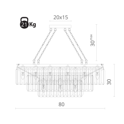 Светильник подвесной Divinare Nova 3001/02 SP-15