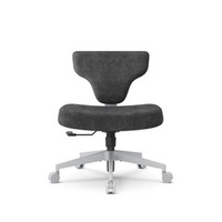 Кресло гибридной посадки FoxGear SHORTZ Fabric, размер 2 (с ноутбучным столиком), тёмно-серый (FG-SHORTZ-F2-DG)