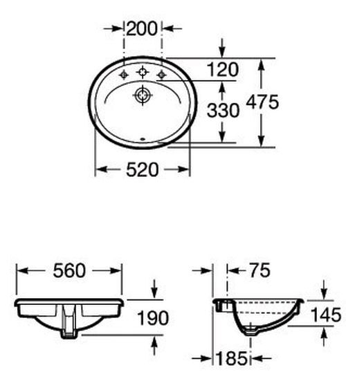 Раковина Roca Adora 56x47 327203000