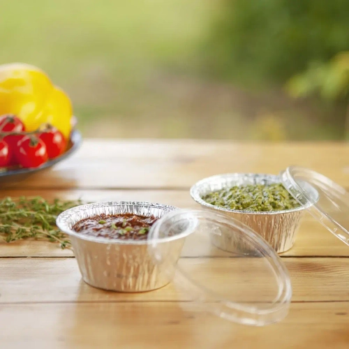 Крышка круглая пластиковая для алюминиевой формы (для маффина, 85 мм)