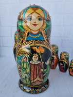 Матрешка "Сказка о золотом петушке" 7 мест