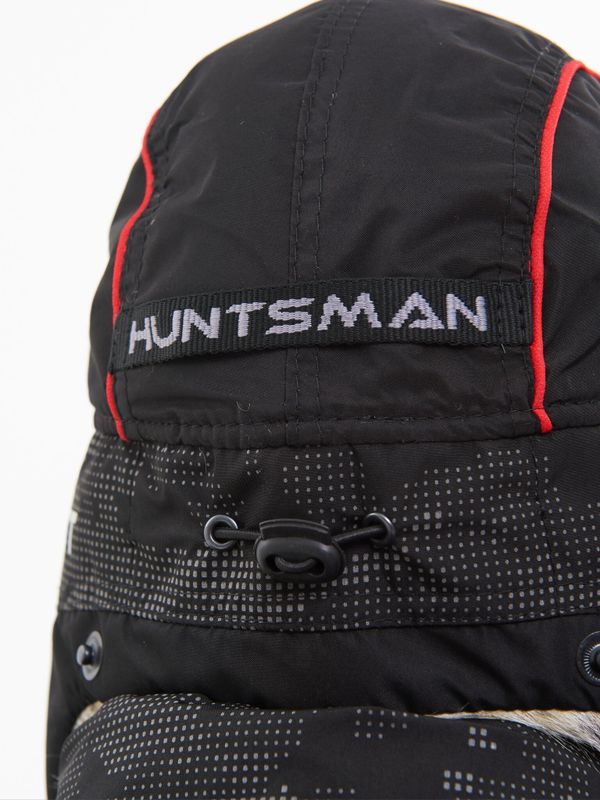 Шапка ушанка зимняя Reflect ткань Reflex Membrane цвет Чёрный иск. мех Волк