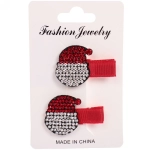 Зажимы для волос 2шт детские «Winter dreams- Чудесная шапочка» 3 см