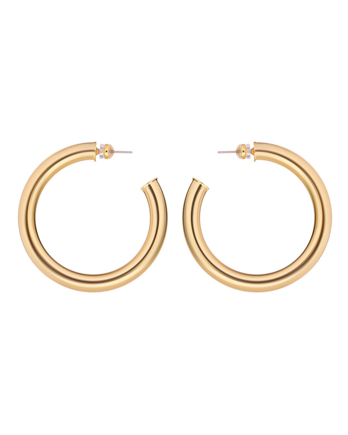 Серьги крупные толстые кольца, золото