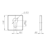 Накладка под цилиндр ET.K.SL52 (ET SL) SSC-16 сатинированный хром