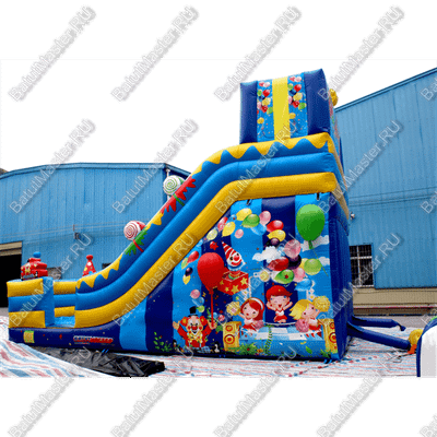 Надувной батут-горка "Подарок" 8*4*6 м