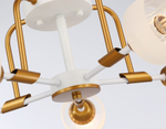 TR303323/5 WH/GD/CL/FR белый/золото/прозрачный/белый матовый E27*5 max 60W D620*200