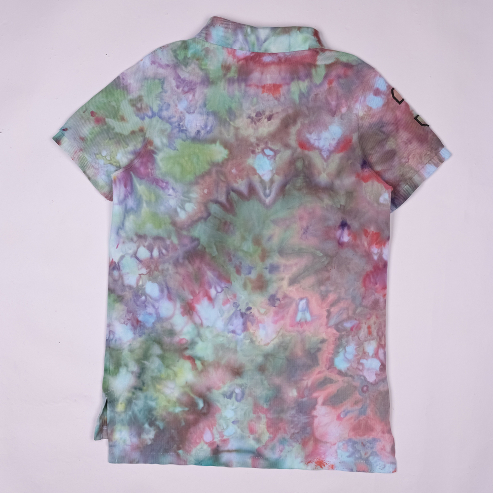 Поло Ralph Lauren с роскошным tie-dye окрашиванием, S slim
