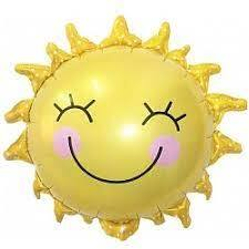 Шар (65*65 см) Фигура Солнце, 1 шт. В043/В044