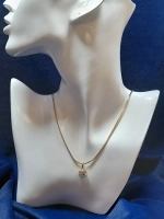 Подвеска цвет "сваровски", золото, форма круг