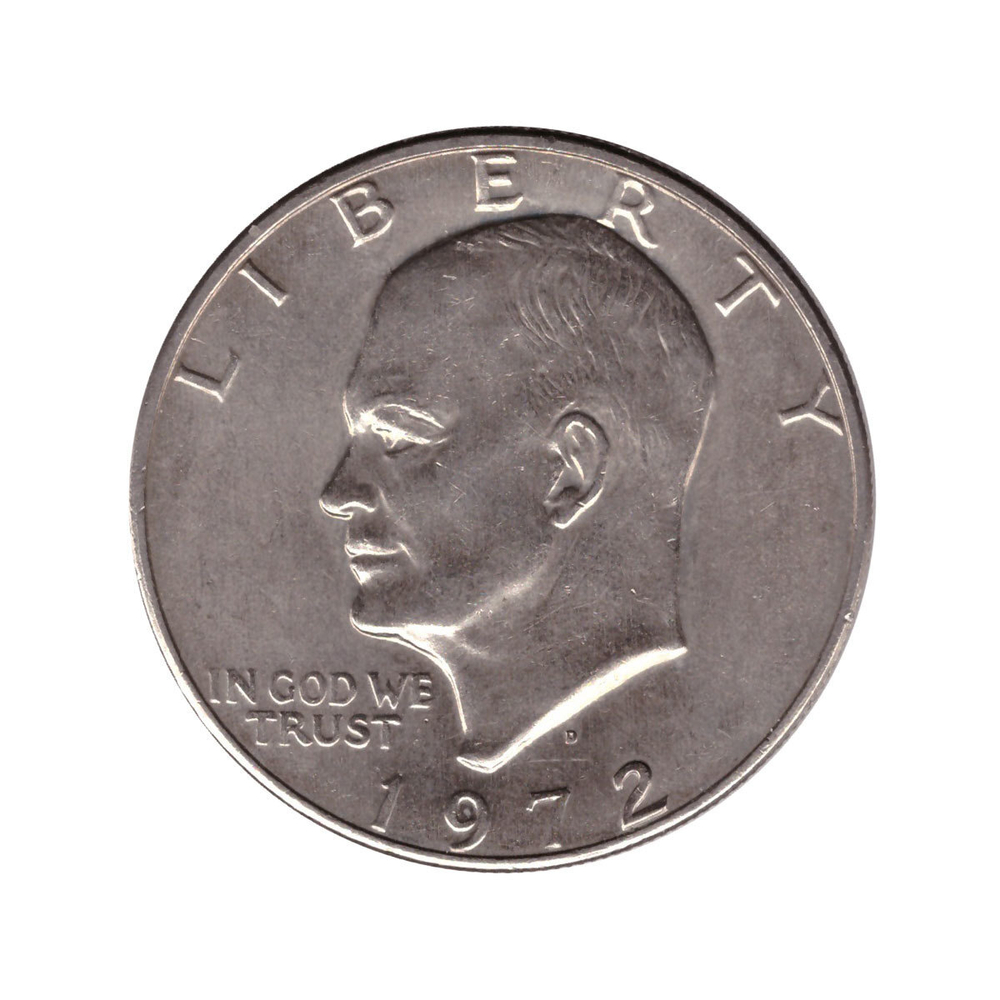 1 доллар США Эйзенхауэр (D) (Лунный). 1972 год