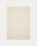 Ковер Mascarell из хлопка и полиэстера белого цвета 160 x 230 см