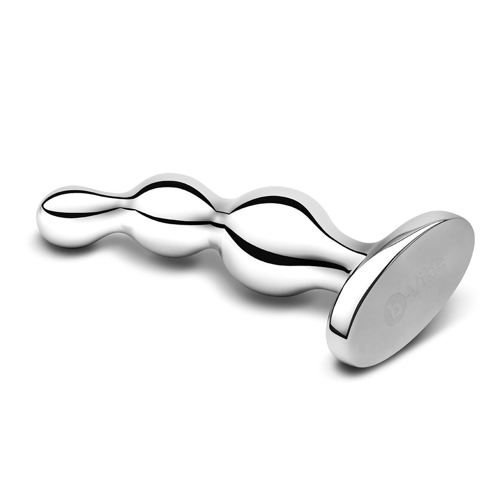 Стальной анальный фаллоимитатор b-Vibe 13 см, для простаты