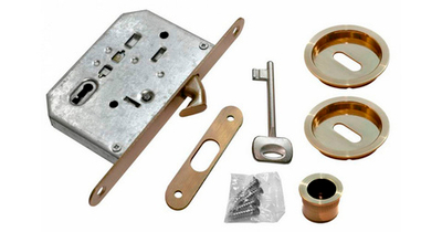 Ручка для раздвижных дверей MORELLI MHS-1 L AB бронза ключ