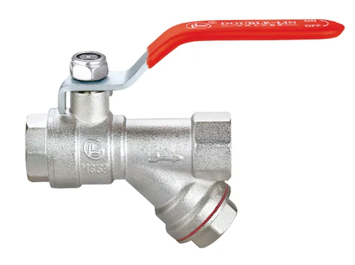 Кран шаровый 15 (1/2") ВВ с фильтром рычаг