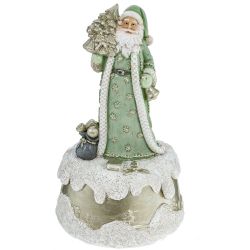 GAEM Фигурка декоративная с музыкой "Дед Мороз", L10 W10 H18 см, 2в.