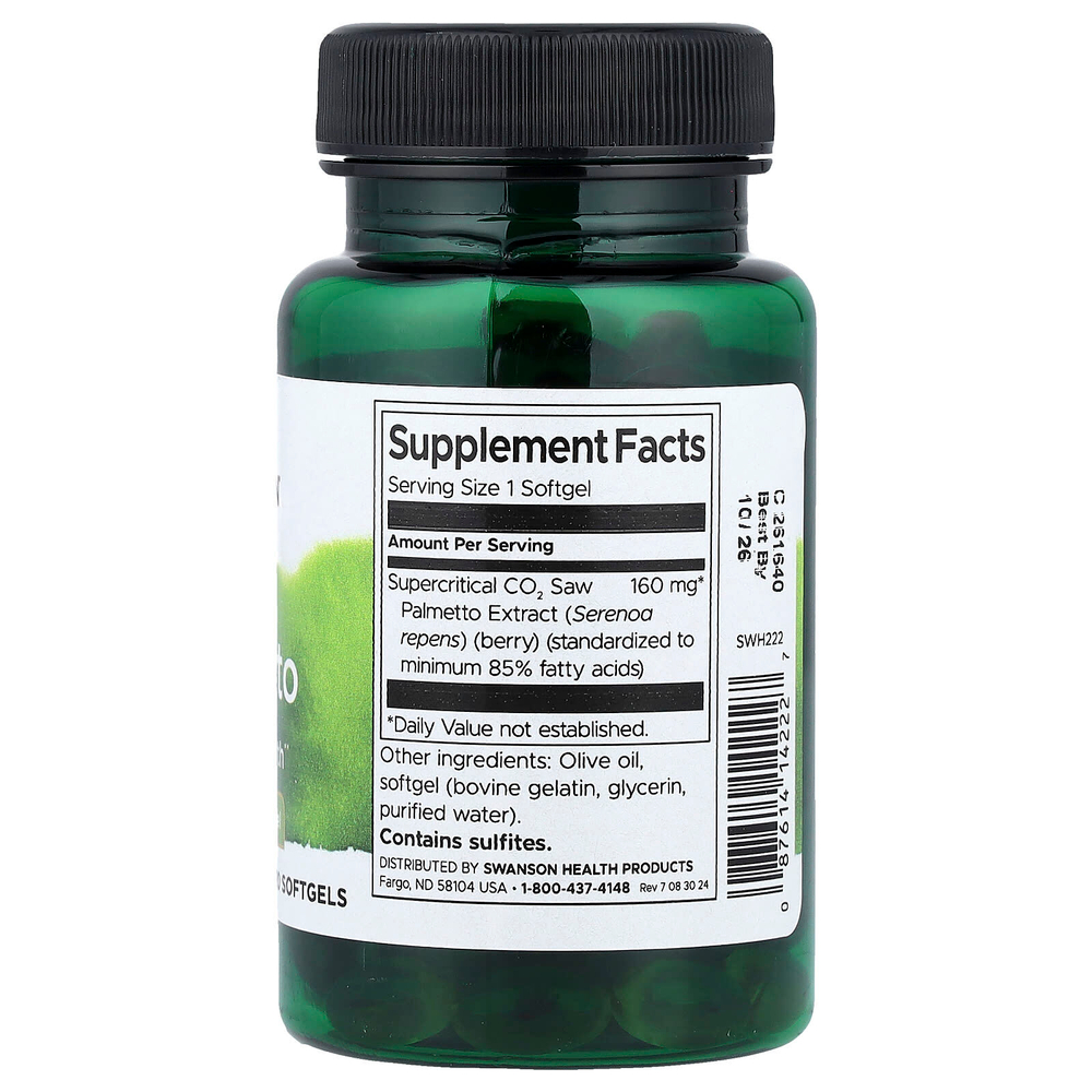 Swanson, сереноя, 160 мг, 120 капсул