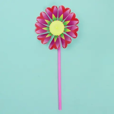 Ветрячок «Цветочек» d-17 см, 38 см, микс