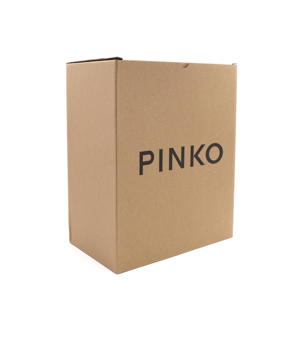 Кожаная сумка-трапеция BOWLING BAG MINI SHEEP NAPPA L Pinko - серебряный(102791 A0F8)