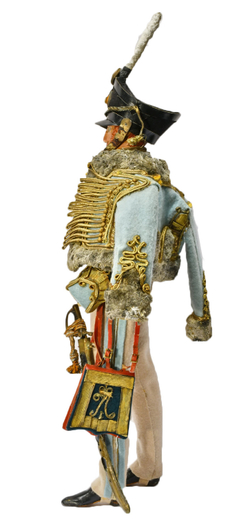 Рядовой лейб-гвардии Гусарского полка 1801-1811. Шарнирная кукла. Кон. 19 -нач. 20 в. Высота 42 см