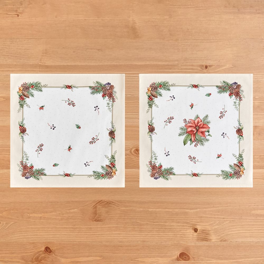 НАБОР САЛФЕТОК ИЗ 2-Х ШТ "CELEBRATION",40Х40СМ, 100% ХЛОПОК,БЕЖЕВЫЙ,ТВИЛ, ГОРОХ