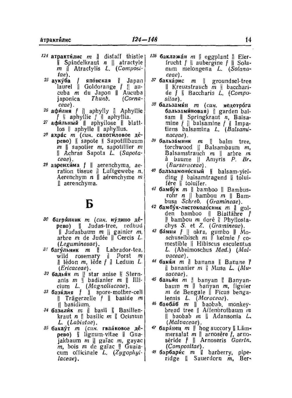 Ботанический словарь. Русско-английско-немецко-французско-латинский. Ботаника, словарь | Н.Н. Давыдов
