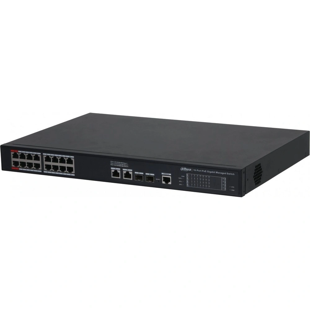 Коммутатор Dahua DH-S4220-16GT-240 (L2) 20x1Гбит/с 2SFP 240W управляемый