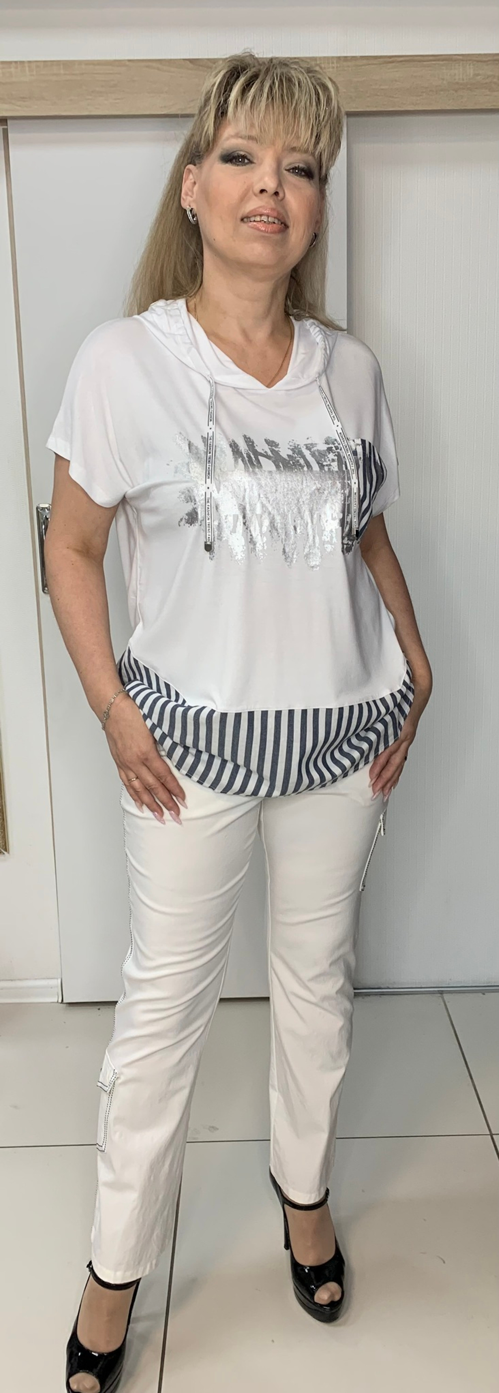 Белые немецкие летние брюки