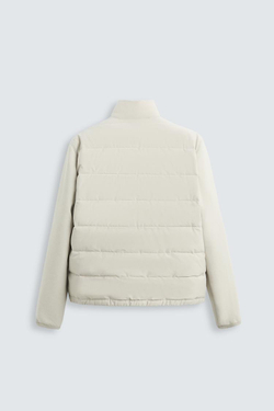 ZARA ОДНОТОННАЯ СТЕГАНАЯ КУРТКА, КАМЕННО-СЕРЫЙ