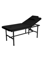 Массажный стол стационарный Massagecomplekt, с регулировкой высоты и вырезом для лица, 190/70, черный