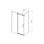 Душевой уголок Como-N VSR-4CN8015CLB, 1500*800, черный, стекло прозрачное, , шт