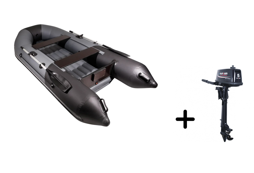 Таймень NX 2900 НДНД графит-черный + PARSUN T 5.0 BMS (комплект лодка + мотор)