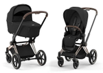 Коляска Cybex Priam IV Rosegold complete Cloud T Peach Pink Plus Base T 3 в 1 Sepia Black
