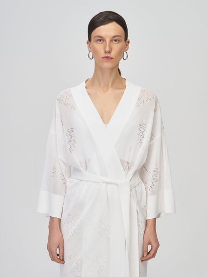 Женское платье белого цвета из вискозы - фото 3