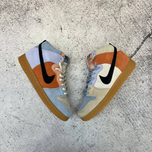 Кроссовки Nike Dunk High white/orange/blue