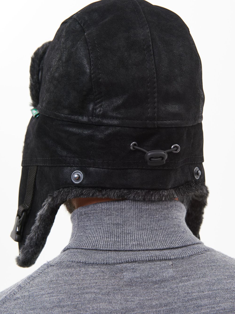Шапка ушанка зимняя Енисей ткань Замша цвет Черный