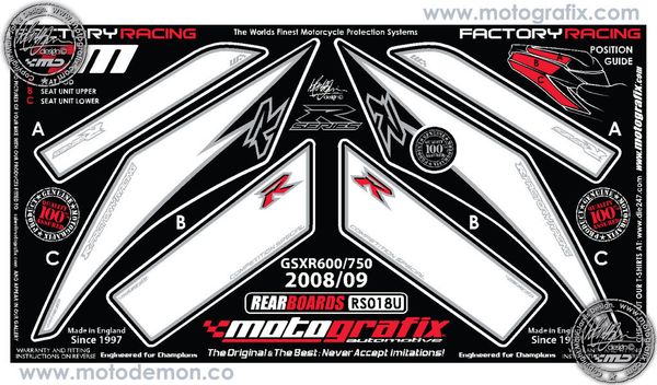 Наклейка Motografix RS017U для мотоциклов SUZUKI GSX-R 600/750 &#39;08-09