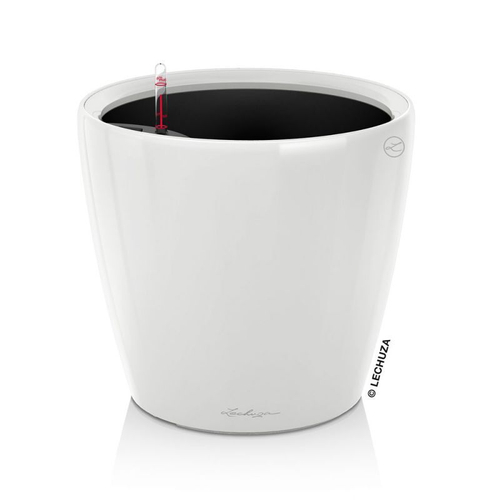 Кашпо Lechuza "Color Classico Complete white" (пластик), D60xH56 см