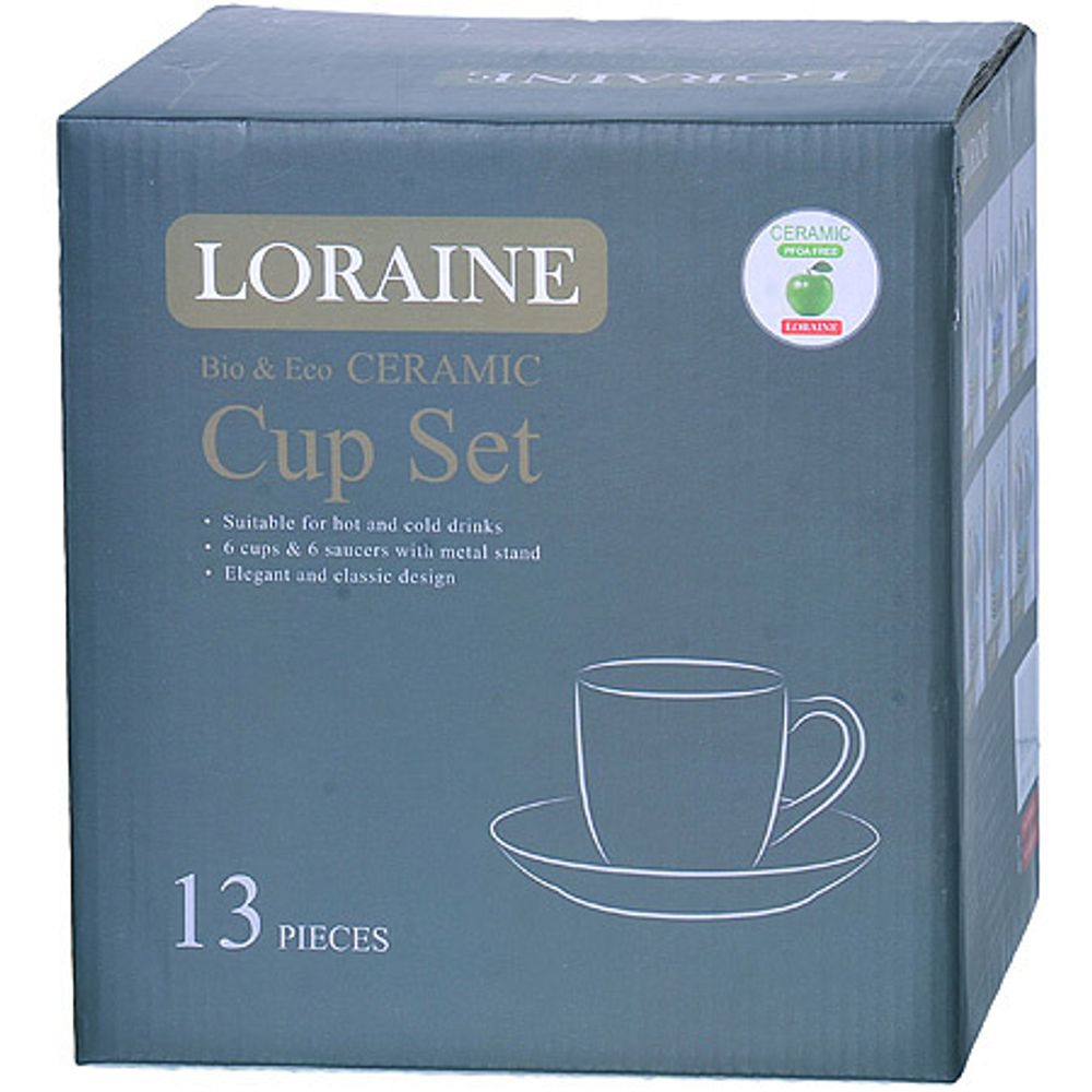 Чайный сервиз Loraine 29900 на металлической подставке 13 пр.