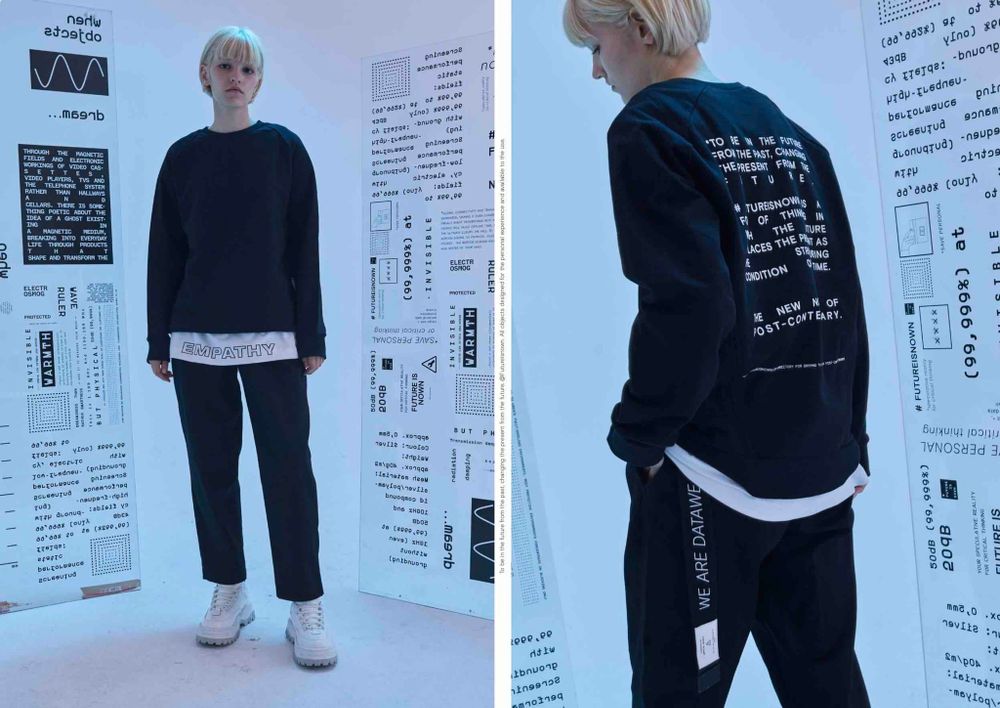 Толстовка Futureisnown Text Back Sweatshirt Черная