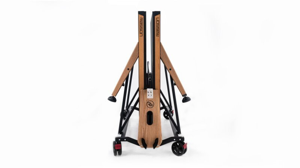 Теннисный стол складной для помещений "RASSON PREMIUM T01 Indoor" (274 х 152,5 х 76 см, натуральный дуб) с сеткой