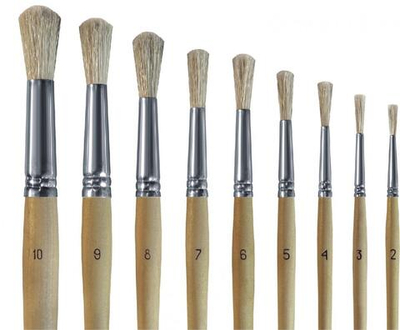 Кисть Щетина круглая №8 Школьник (Альбатрос)