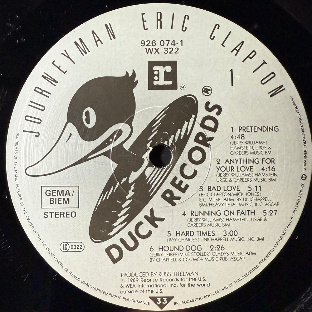 Eric Clapton - Journeyman (Германия 1989г.)