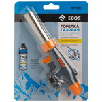 Газовая горелка с пьезоподжигом ECOS GT-516 (цанговое соединение)