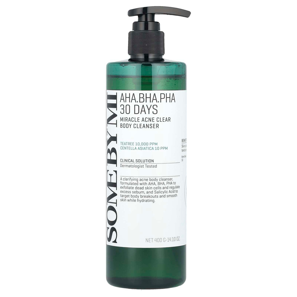 SOME BY MI, Miracle Acne Clear, очищающее средство для лечения акне на теле, 400 г (14,10 унций)