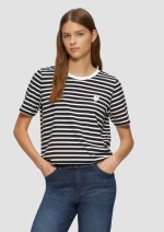 Футболка в полоску Relaxed Fit с вышивкой в форме сердца s.Oliver